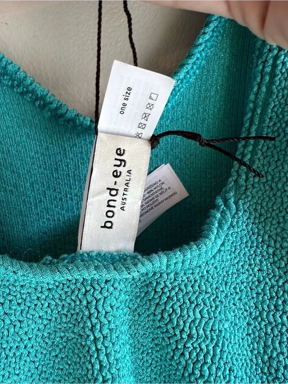 Bond-eye Mini Me Kids Teal Mara Crinkle One Piece Swimsuit One Size